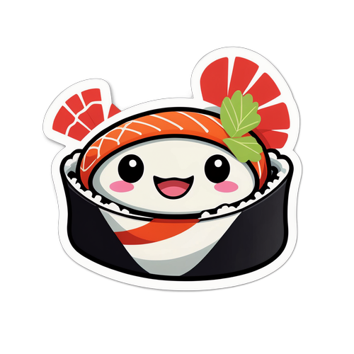 Sushi Kartun Comel Mengucapkan Selamat Tinggal