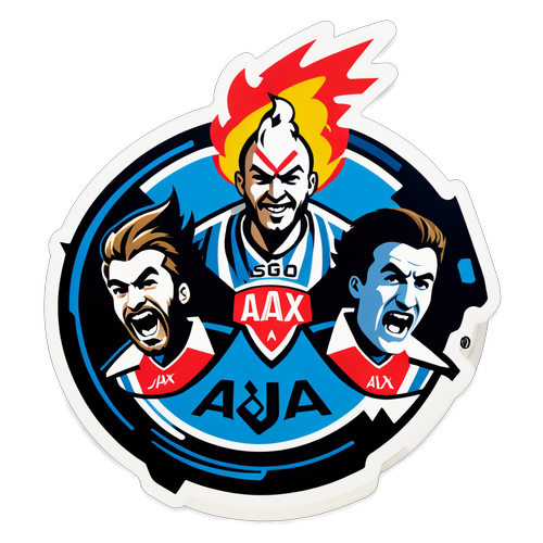 Sticker ya Ushindani kati ya Ajax na Timu Nyingine za Kiholanzi