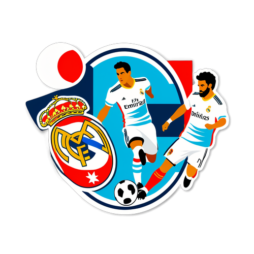 Sticker ya Rangi kuhusu Soka la Real Madrid na Celta Vigo