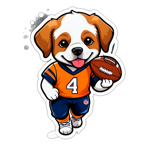 Ilustracja szczeniaka w barwach ulubionej drużyny NFL