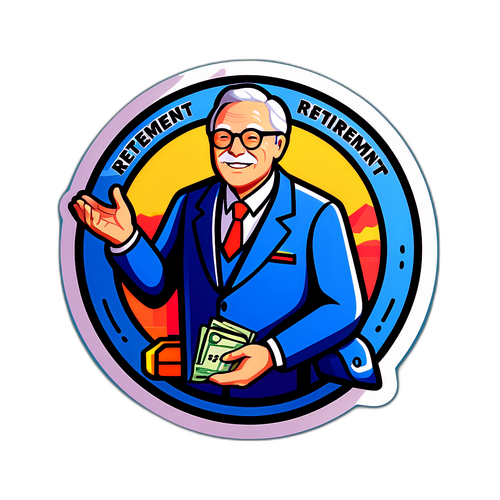 Иконка выхода на пенсию, трансформирующаяся в символ хорошей жизни и финансовой свободы