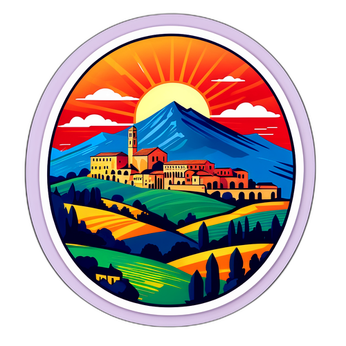 Paesaggio di Macerata con Simbolo Culturale