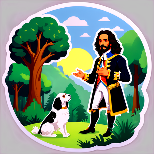 En fremtredende fremstilling av Kong Charles i naturen