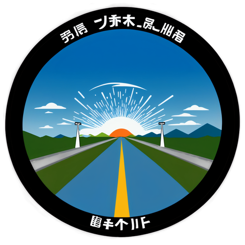 安治町の道路陥没事故に関する警告ステッカー