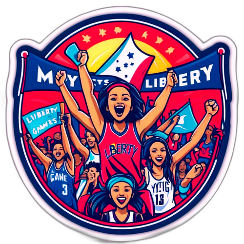 Liberty vs Mystics Game Day Excitement Sticker