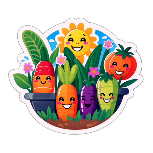 Puno ng Masayang Gulay sa Hardin