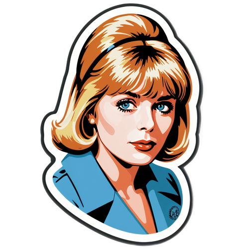 Retro Sticker van Marianne Faithfull