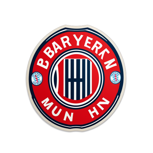 Nhãn dán cho Bayern Munich với logo của đội và hình ảnh của các cầu thủ nổi bật