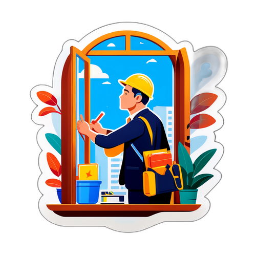 繁忙的窗口工作人员日常