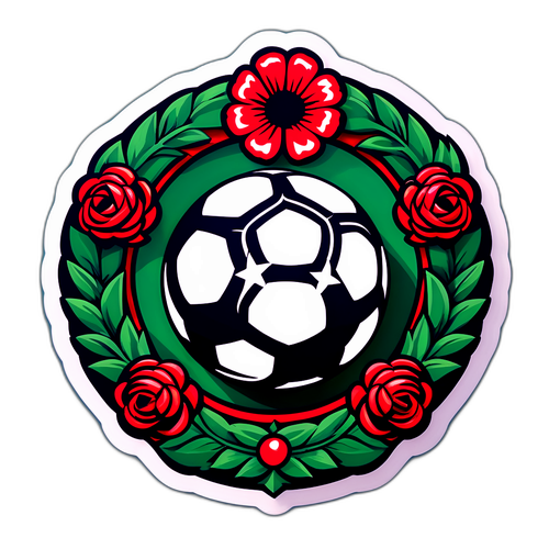 보머스와 토트넘의 경기를 기념하는 독특한 축구 화환 스티커