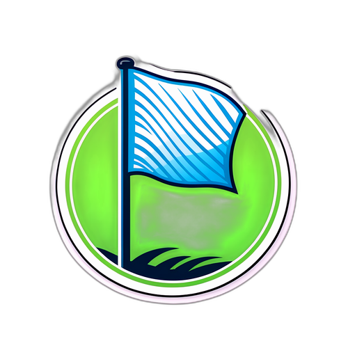 Elegant Golfflagga i Vind