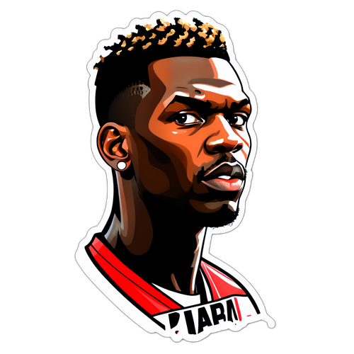 Hình ảnh Paul Pogba thể hiện sự quyết tâm trước trận đấu