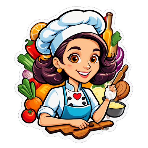 Sticker di Antonella Clerici: Cucina con Passione!