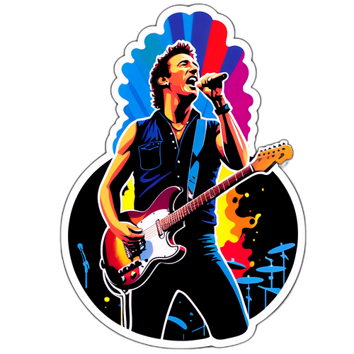 Retro Bruce Springsteen Concert Sticker