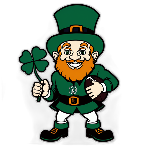 Notre Dame Leprechaun Football Sticker