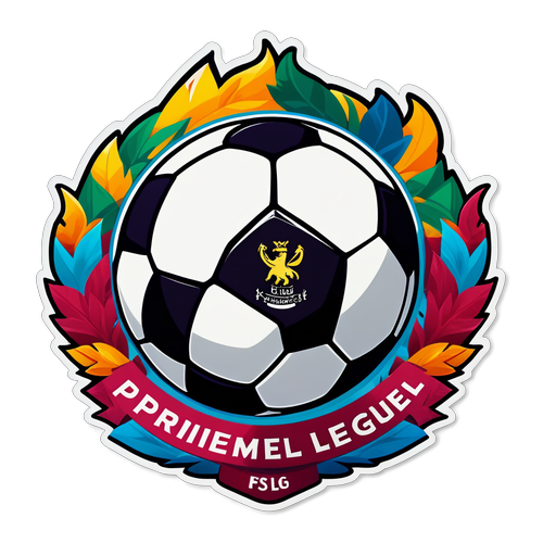 Sticker ng Bola ng Soccer na may 'Premier League'