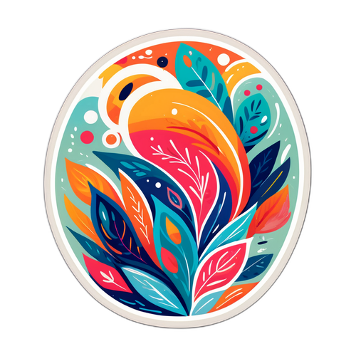 Fargerik abstrakt naturkunst