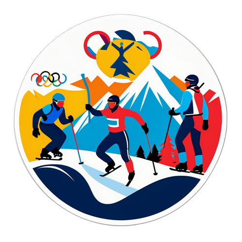 Návrh samolepky k tématu Zimních olympijských her 2026