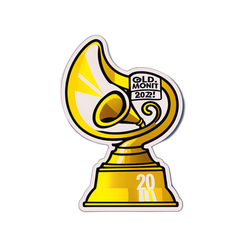 Золотая статуэтка Грэмми "Золотой момент 2026!"