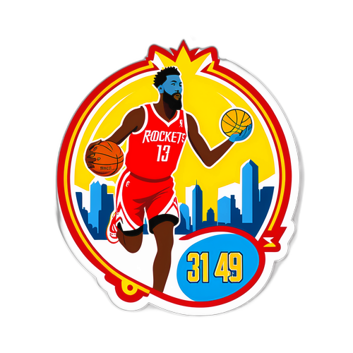 Houston Rockets vs. Denver Nuggets Player Stats Sticker