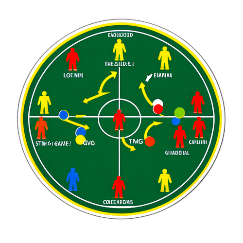 Diagrama de una táctica de fútbol
