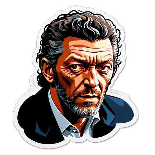 Autocollant de Vincent Cassel dans une scène emblématique