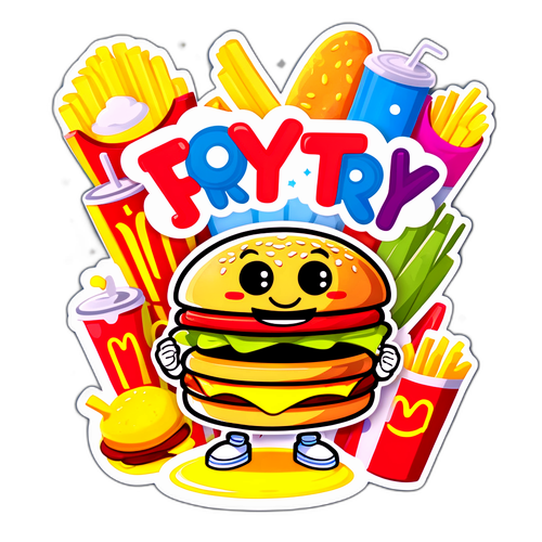 Frytka McDonald's w wesołej pozie