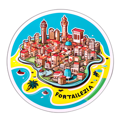 Mapa Estilizado de Fortaleza