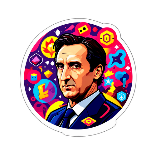 Stiker Abstrak Unai Emery