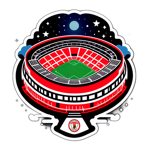 Pemangku Retro Stadium Benfica di Bawah Langit Malam