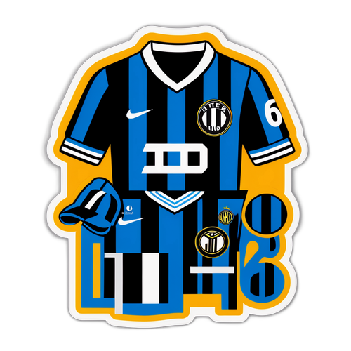 Ρετρό αυτοκόλλητο των ιστορικών φανελών της Ίντερ Μιλάν