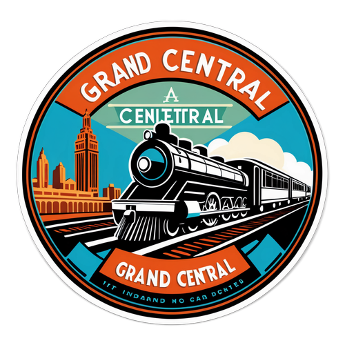 Autocollant rétro de Grand Central