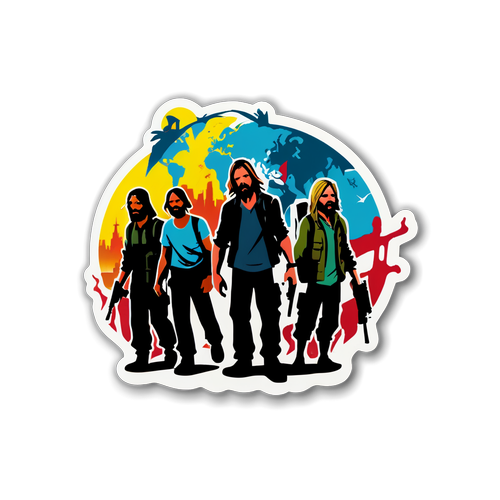 Autocollant coloré des survivants de World War Z