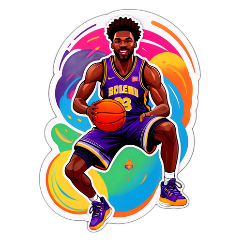 Dynamic Basketball Sticker featuring Jayce Brown