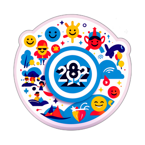 展示2026年新年初期积极变化的贴纸