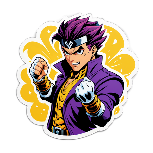 力強いキャラクターデザインのステッカー