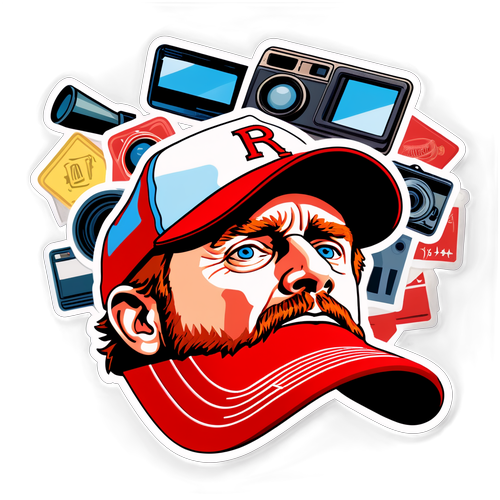 Adesivo del cappellino rosso di Ron Howard