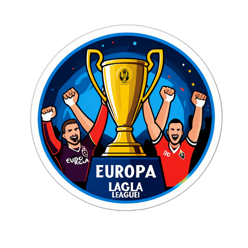 Sticker, der die UEFA Europa Conference League elegant darstellt