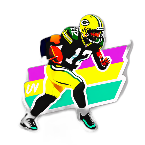 Vibrant Football Action Sticker