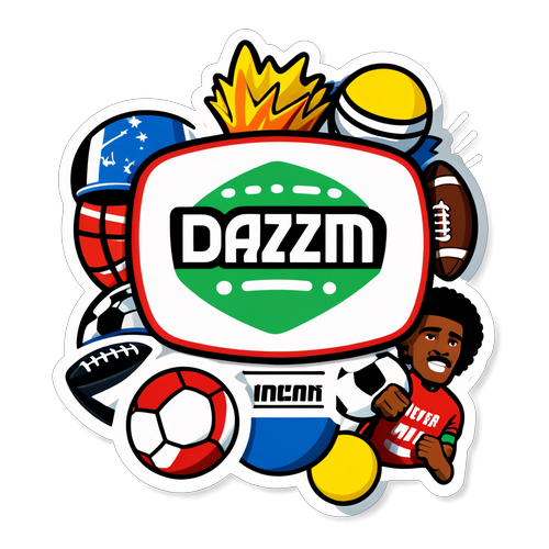 Crea un adesivo emozionante per DAZN con icone sportive