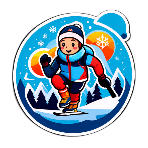 สติ๊กเกอร์ฤดูหนาวและกีฬา
