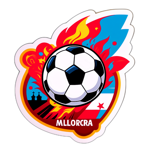 Sticker vibrant cu meciul dintre Mallorca și Sevilla