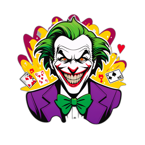 Αυτοκόλλητο με τον Τζόκερ να γελάει