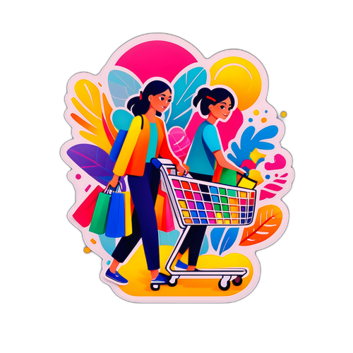 Trendyol'un Modern Logosu ve Dinamik Alışveriş Sahnesi