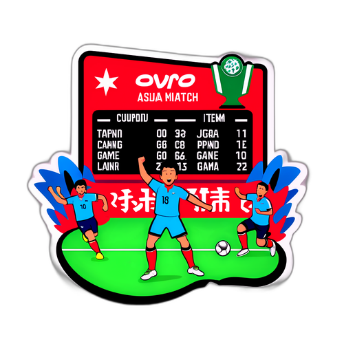 एशिया कप मैच का खेल भावनाSticker