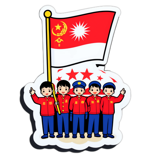 五星红旗升旗仪式：展示团结的台湾台南