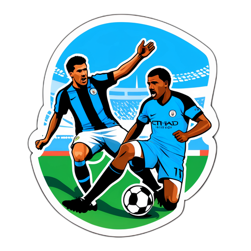 מדבקת ספורט בموضوع ניוקאסל נגד מנצ'סטר סיטי