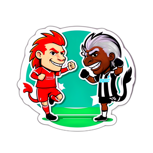 Sticker Pertandingan Newcastle vs Liverpool