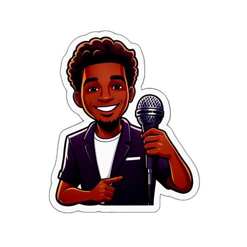 הוא מחזיק במיקרופון