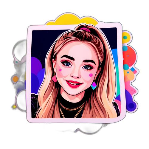 Sabrina Carpenter stílusos szelfije